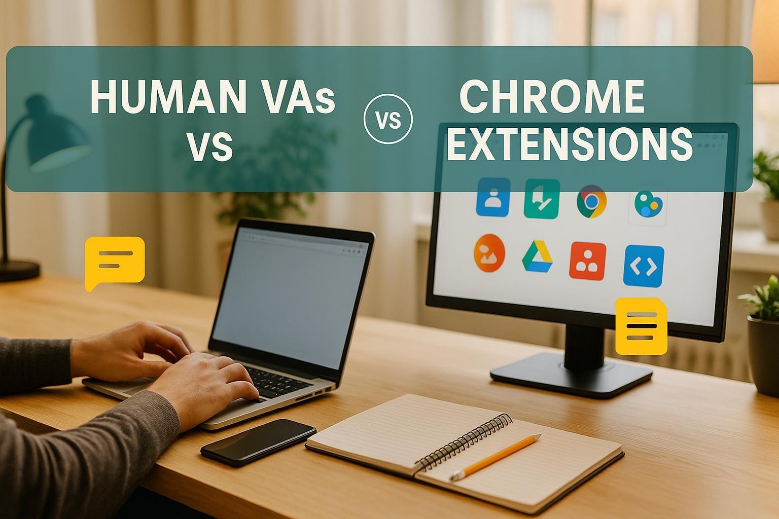 Human VAs vs Chrome Extensions: A Side-by-Side