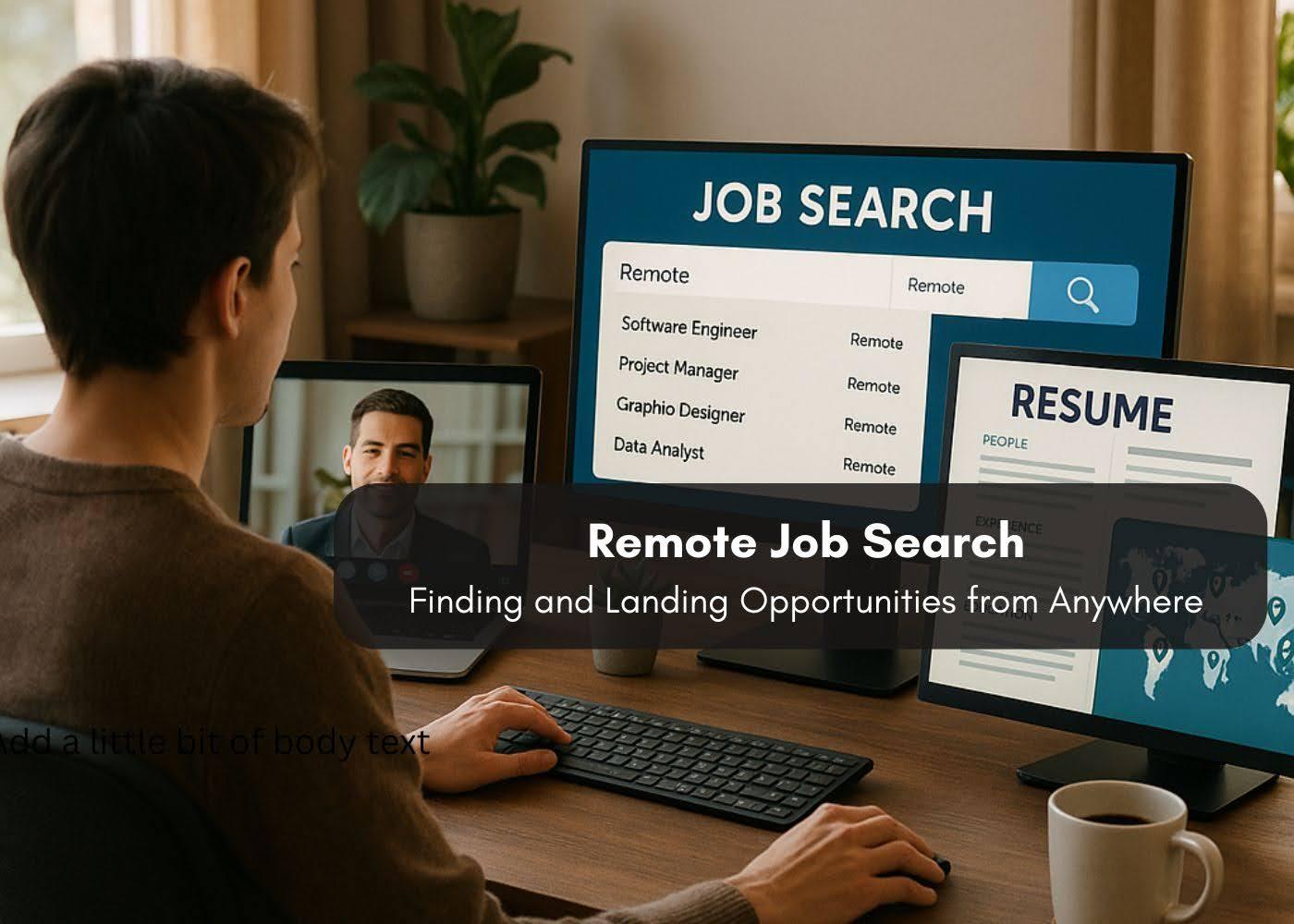 Remote Job Search: Finding and Landing Opportunities from Anywhere