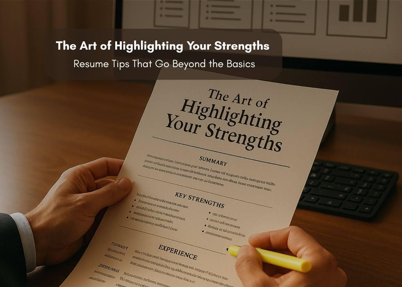 The Art of Highlighting Your Strengths: Resume Tips That Go Beyond the Basics