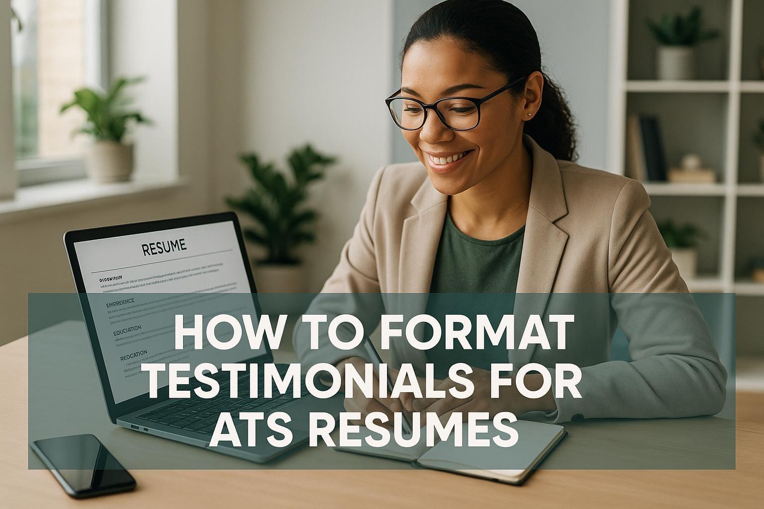 How to Format Testimonials for ATS Resumes