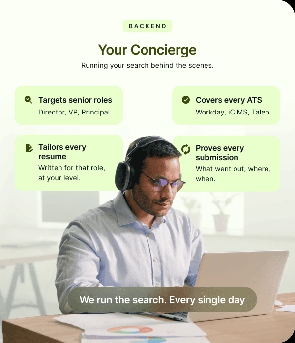 Your Concierge: Running your search behind the scenes every single day.