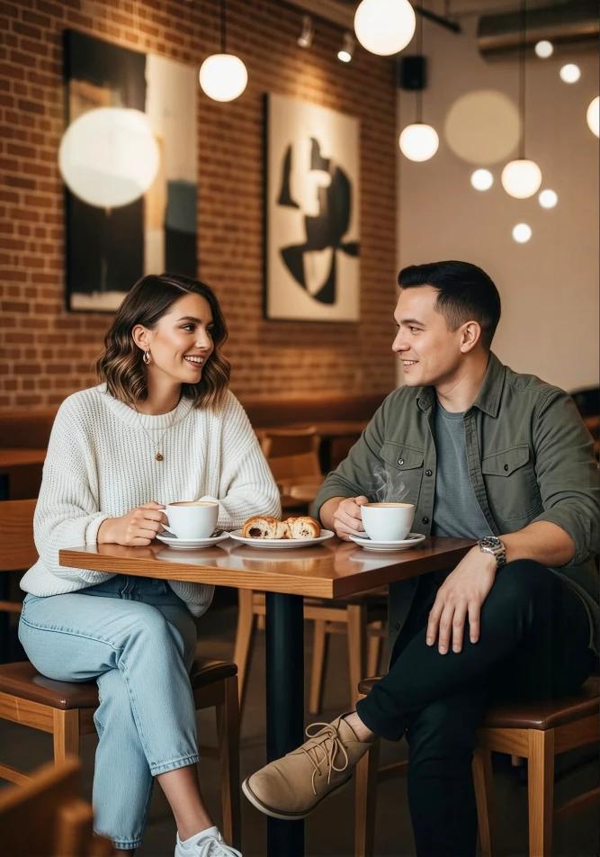 Couple on a coffee date