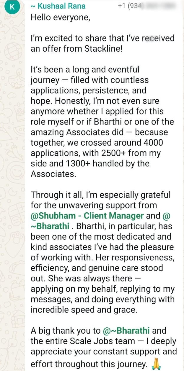 WhatsApp testimonial 3