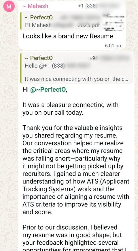 WhatsApp testimonial 7