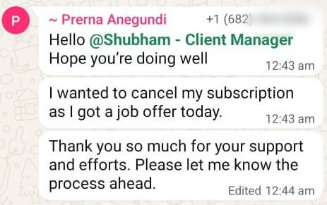WhatsApp testimonial 5