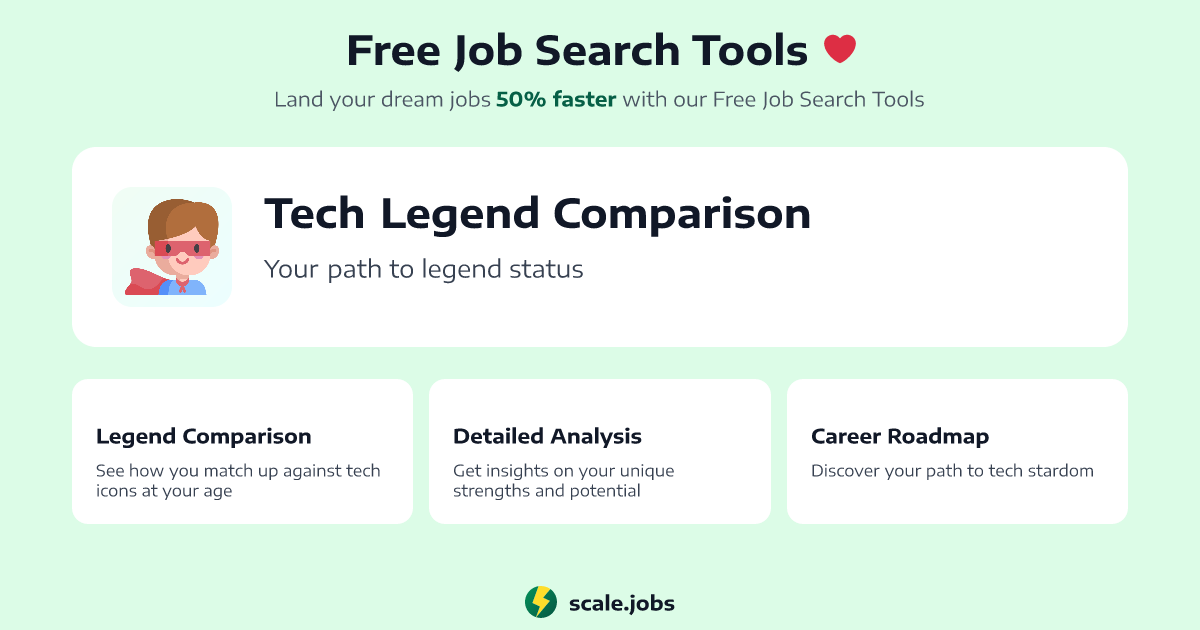 Tech Legend Career Comparison | scale.jobs