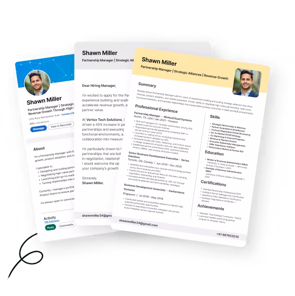 Professional resume writing toolkit including resume, cover letter, and LinkedIn profile optimization